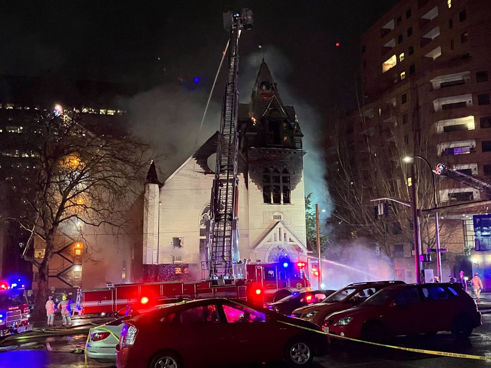 Firefighters were worried about the structure collapsing.