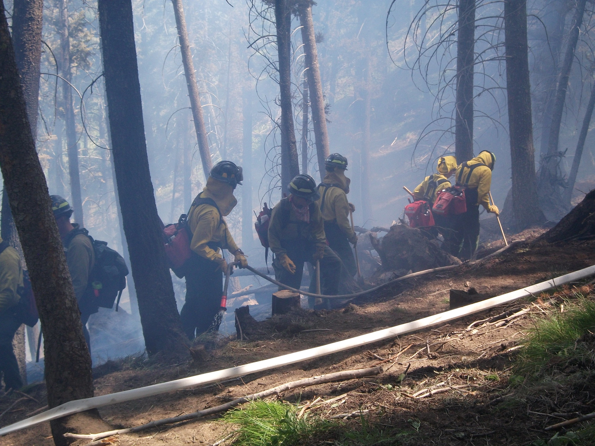 Wildland firefighters hit the trail looking for hotspots.