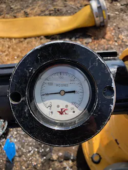 Placing a pressure gauge on the hydrant provides the most accurate residual pressure reading. Placing a pressure gauge on the hydrant provides the most accurate residual pressure reading.