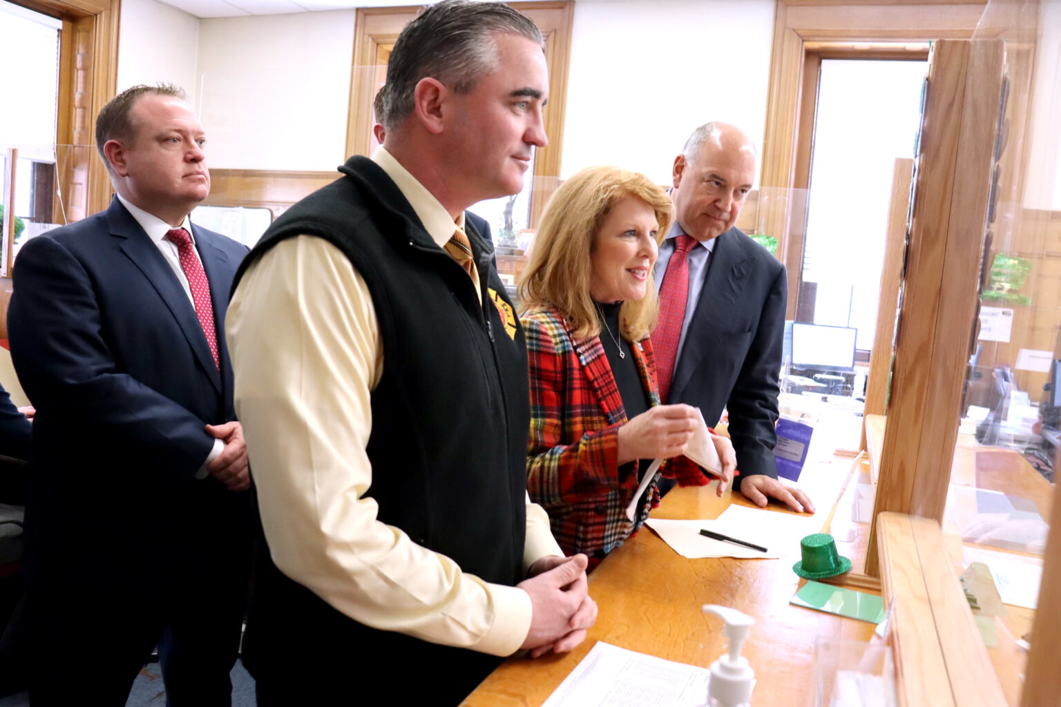 IAFF General President Ed Kelly, foreground, filed suit against NFPA on Thursday.