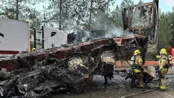 Cal Fire Nevada- Yuba- Placer County and the California Highway Patrol responded. Cal Fire Nevada- Yuba- Placer County and the California Highway Patrol responded.