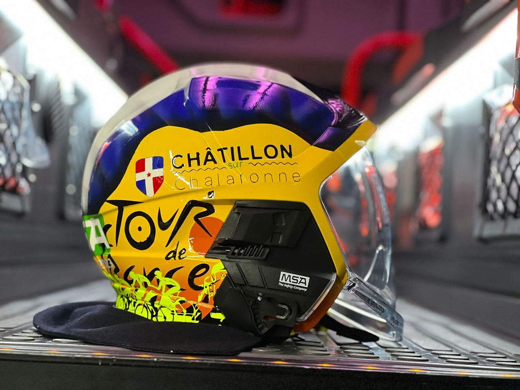 MSA Safety designed and manufactured special edition helmets to mark this occasion.