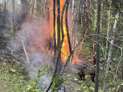 Hotshots work at the Ridge Fire last week in Flathead National Forest. Hotshots work at the Ridge Fire last week in Flathead National Forest.