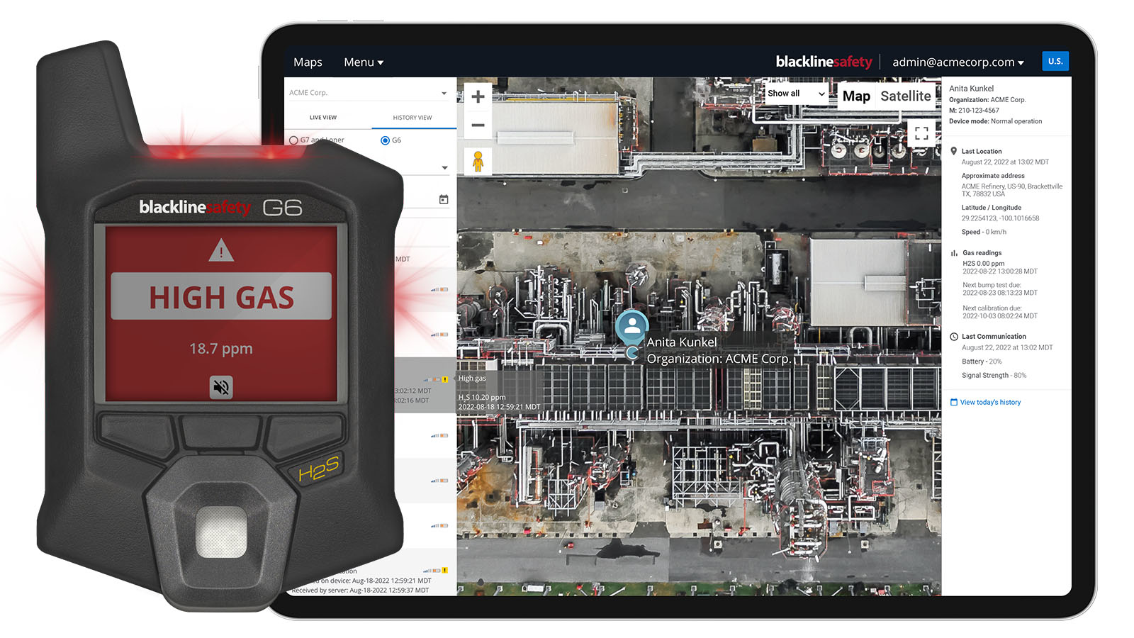 G6 is a connected single-gas detector that uses instant cloud connectivity and location technology to help companies better protect their workers in industrial environments where exposure to toxic gases and hazards are common risks.