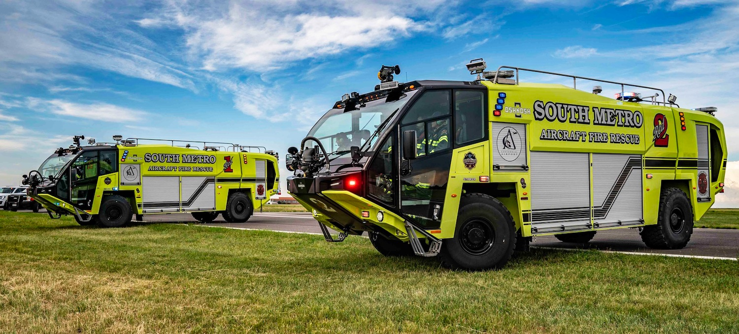 South Metro Fire Rescue has upgraded its fleet serving Centennial Airport in Colorado with the addition of two Oshkosh Striker&circledR; 4x4 ARFF vehicles.