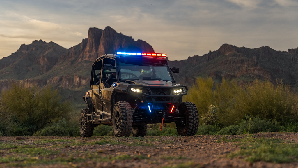 The Polaris GENERAL XP 1000 is now response ready with the all-new extreme off-road Emergency Light Kit with Infrared (IR) and Blackout.