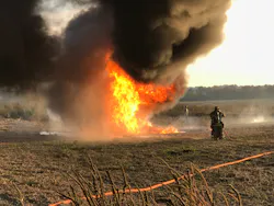 A farm service truck that carried more than 400 gallons of flammable and combustible liquids was fully involved on arrival in a remote rural area, with no life hazards or exposures in danger. Do you extinguish it and then deal with runoff and remaining unburned fuel, or do you let this burn, ensuring that it doesn’t spread and simplifying the remediation process? A farm service truck that carried more than 400 gallons of flammable and combustible liquids was fully involved on arrival in a remote rural area, with no life hazards or exposures in danger. Do you extinguish it and then deal with runoff and remaining unburned fuel, or do you let this burn, ensuring that it doesn’t spread and simplifying the remediation process?