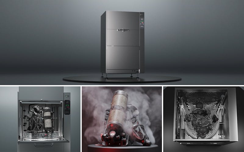 The new single-phase Solo Rescue decon washer retains all the exceptional features and functionalities of its three-phase counterpart.