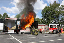 Atlanta firefighters participated in a demonstration recently. Atlanta firefighters participated in a demonstration recently.