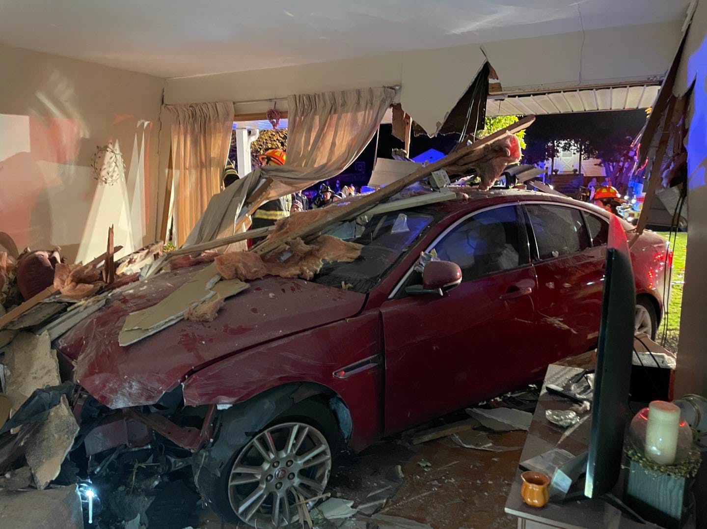 One person who was inside the Swansea home was taken to the hospital with injuries.