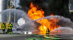 An automobile collided with a gasoline tanker truck that was leaving the Valero Memphis Refinery terminal after being loaded with fuel An automobile collided with a gasoline tanker truck that was leaving the Valero Memphis Refinery terminal after being loaded with fuel