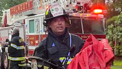 Falmouth Lt. Timothy Bailey was injured fighting a three-alarm fire on Dec. 17. Falmouth Lt. Timothy Bailey was injured fighting a three-alarm fire on Dec. 17.