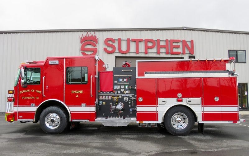Sutphen built this pumper for Scranton Bureau of Fire.