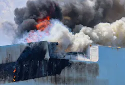 Two Newark firefighters died aboard this ship in July. Two Newark firefighters died aboard this ship in July.