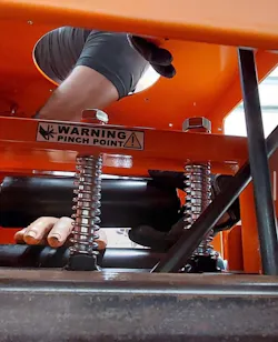 In the Black Box Machinery Simulator, you’re able to work through multiple scenarios. Shown here, members tactfully are removing an upper roller to free the training hand. In the Black Box Machinery Simulator, you’re able to work through multiple scenarios. Shown here, members tactfully are removing an upper roller to free the training hand.