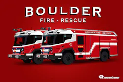 These two Rosenbauer RTX fire trucks make Boulder, Colorado the first city to have two electric fire engines. These two Rosenbauer RTX fire trucks make Boulder, Colorado the first city to have two electric fire engines.