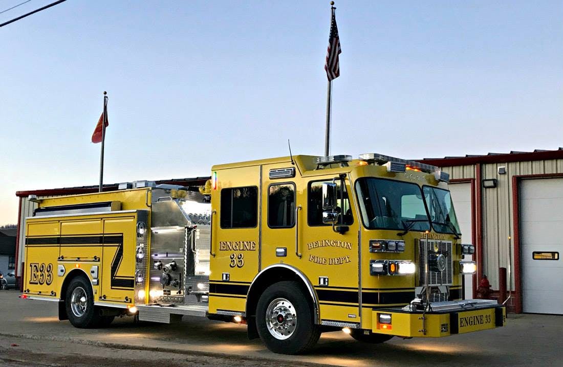 Belington Deputy Chief Mike Hart was extricated by his firefighters Friday after a wreck.