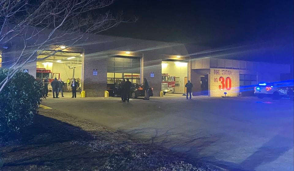 A couple seeking medical help crashed their car into a fire station Tuesday night.