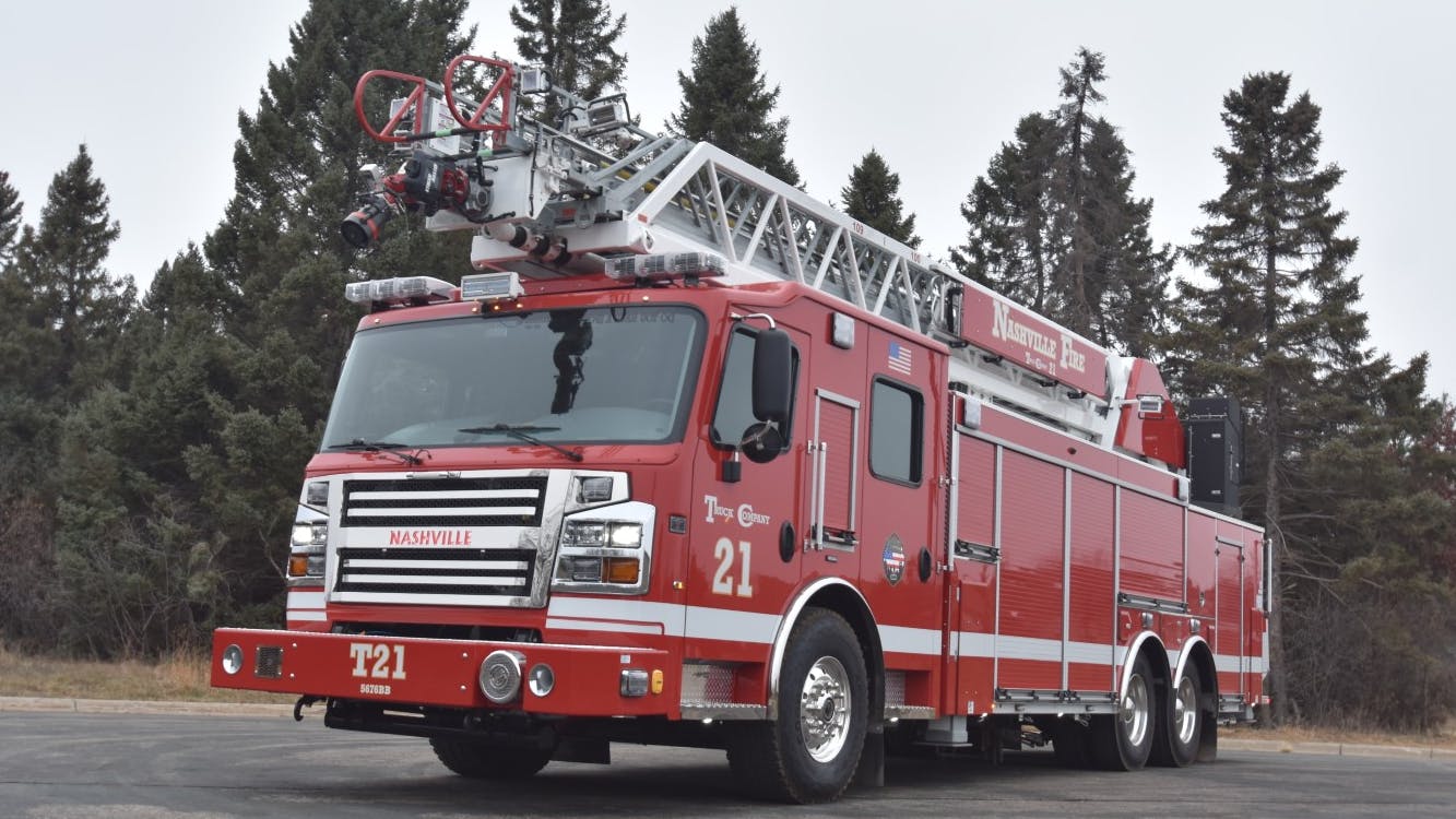 It is built on Rosenbauer's Commander chassis and has extruded aluminum body.