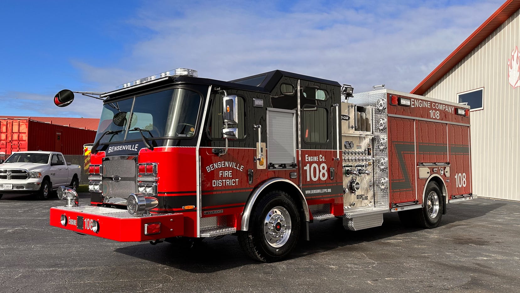 E-ONE built this rescue/pumper for Bensenville Fire Department.