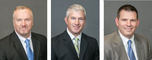 (From left): Eric Pike, Kevin Burger and Geoff Evans move into new roles at Streamlight.