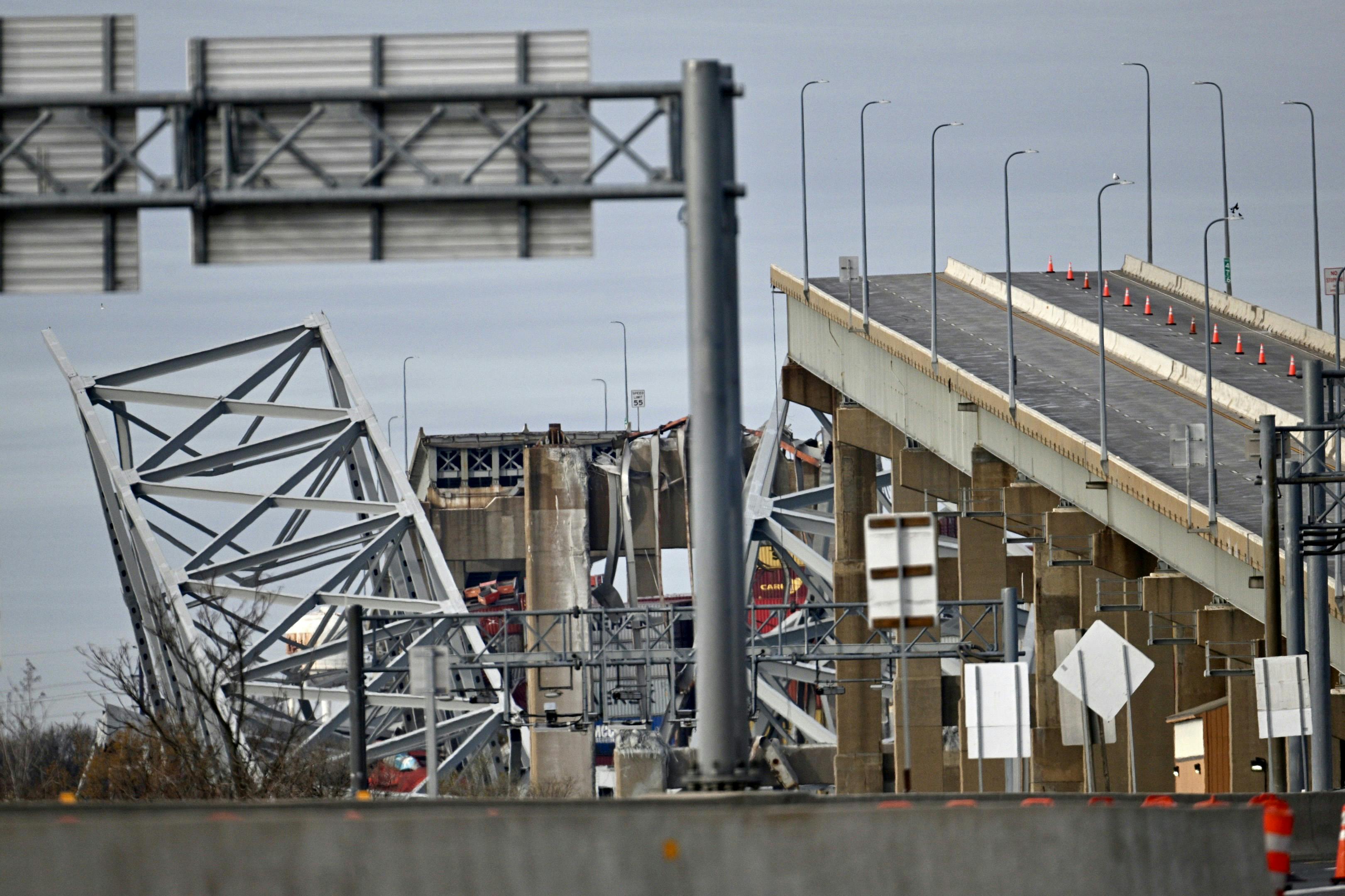 The Francis Scott Key Bridge fell into the river Tuesday after it was struck by a cargo ship.