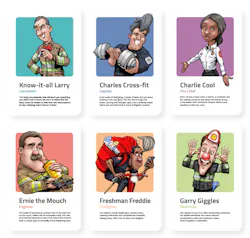 The online personality test features six distinct characters, each representing an invaluable member of every fire station's all-star team across the nation. The online personality test features six distinct characters, each representing an invaluable member of every fire station's all-star team across the nation.