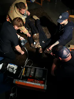Manipulating the lighting of a training environment—even using a quartz light to mimic scene lighting from an apparatus—provides a means to immerse trainees in a scenario and require them to problem-solve while dealing with stressors. Manipulating the lighting of a training environment—even using a quartz light to mimic scene lighting from an apparatus—provides a means to immerse trainees in a scenario and require them to problem-solve while dealing with stressors.