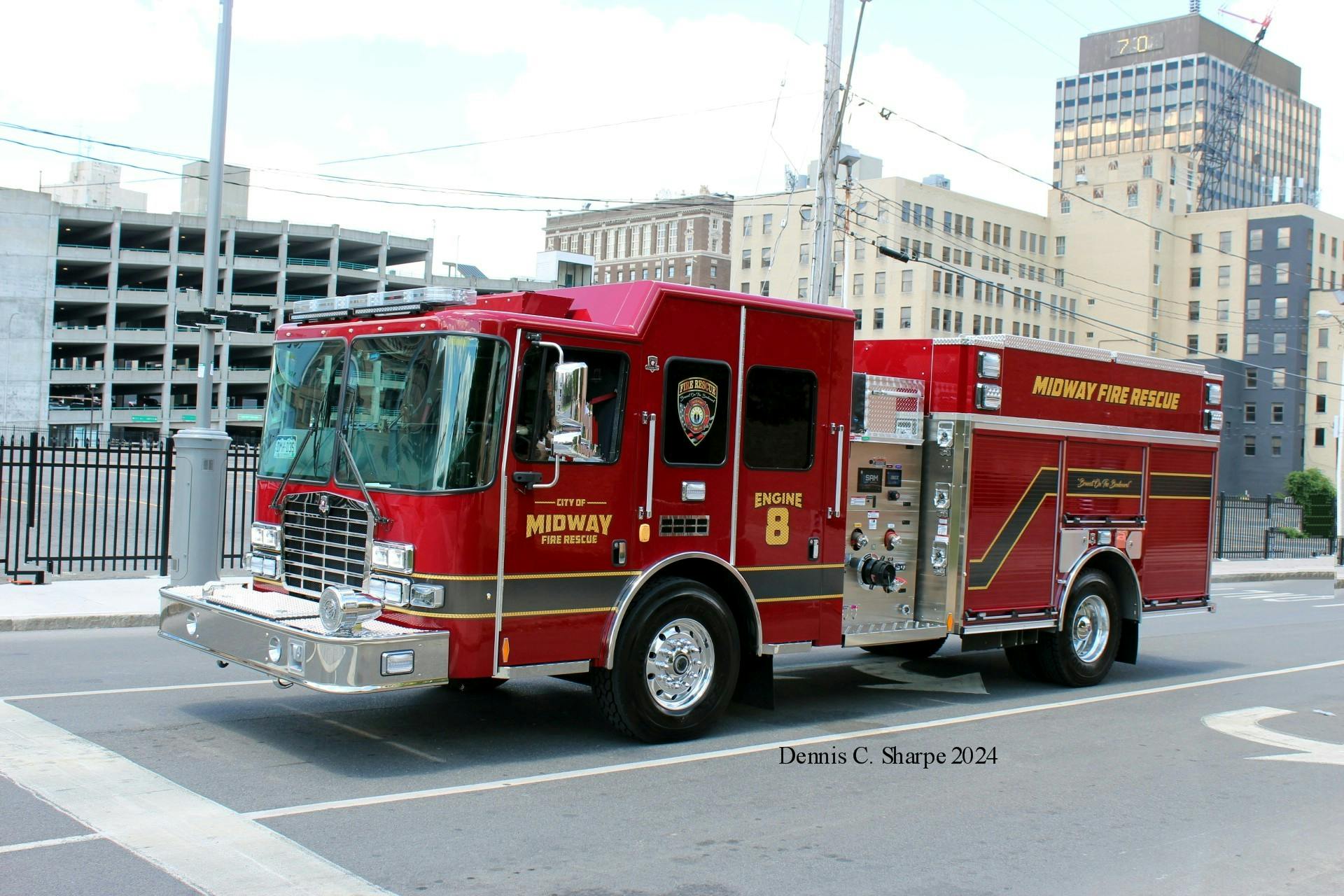 The Midway Fire Department in Albany County took delivery of this HME/Ahrens Fox pumper built on the 1871 chassis.
