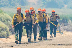 The Little Tujunga Hot Shots hike in to work the Post fire near Pyramid Lake on June 16, 2024. The Little Tujunga Hot Shots hike in to work the Post fire near Pyramid Lake on June 16, 2024.