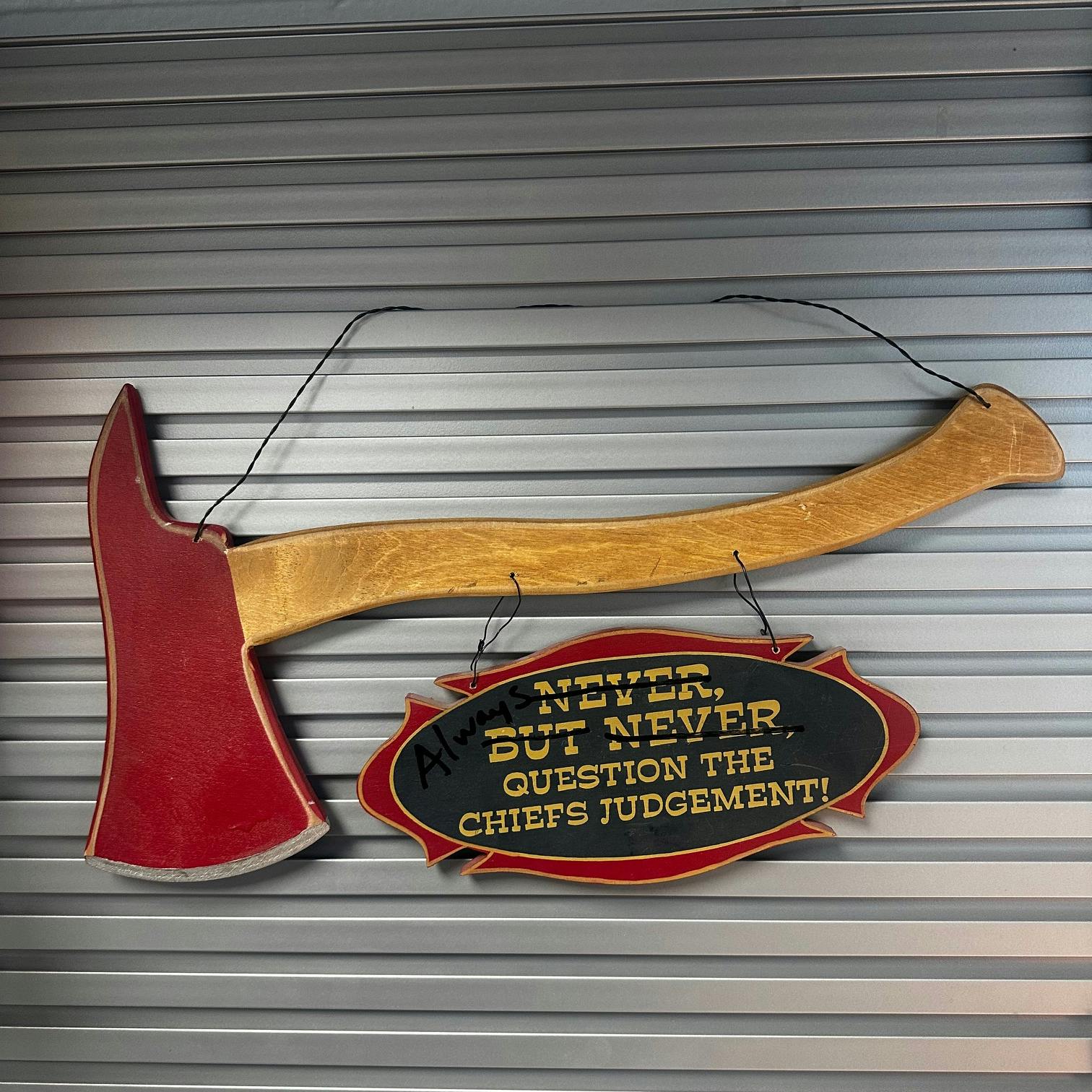 Joy Beth Cottle says something about the imperative that was noted originally on this sign&mdash;&ldquo;Never but never&rdquo;&mdash;grinds her gears