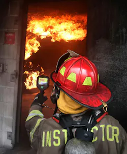 A Sanford firefighter operates at a recent blaze. A Sanford firefighter operates at a recent blaze.