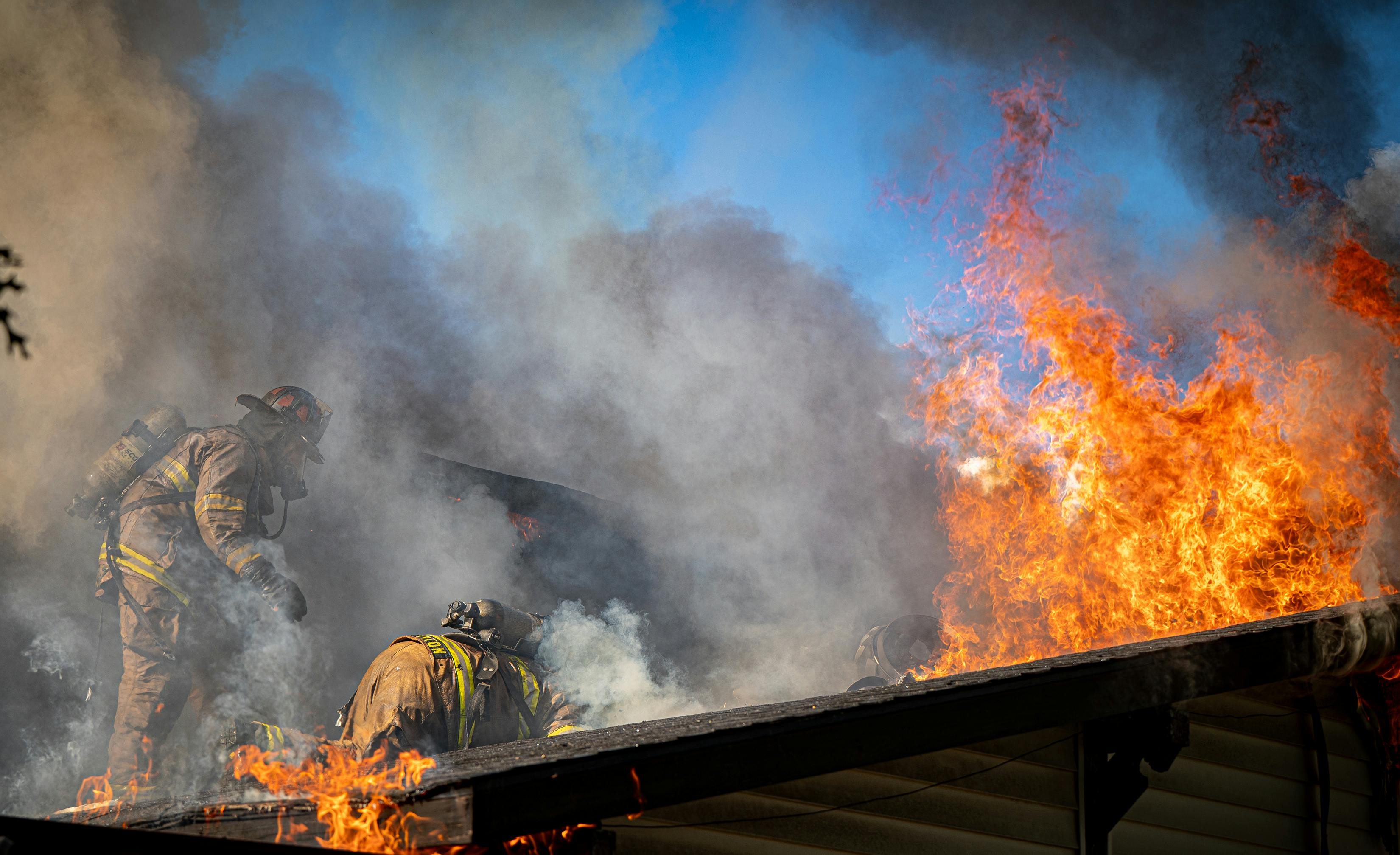 Fort Worth Fire Department firefighters found heavy fire on the Bravo side of a renovated two-story home.