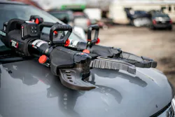 The F7, which is Howell Rescue System’s largest Genesis Rescue Systems extrication cutter, is capable of effortlessly cutting through every material category that’s on the NFPA cut rating table, all while running on a Milwaukee M18 battery platform. The F7, which is Howell Rescue System’s largest Genesis Rescue Systems extrication cutter, is capable of effortlessly cutting through every material category that’s on the NFPA cut rating table, all while running on a Milwaukee M18 battery platform.