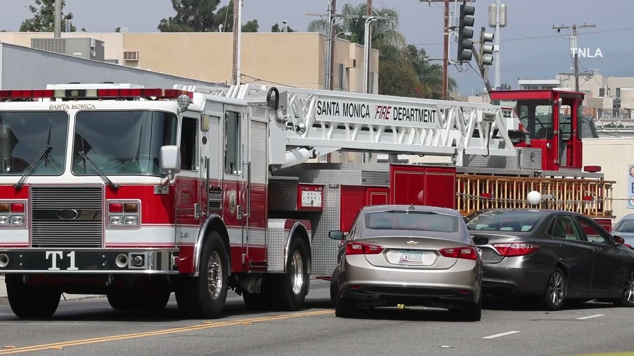 Santa Monica Fire Truck Involved in Crash