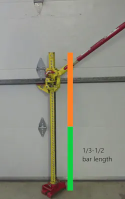Photo 2: Load is safest on lower half of the bar. Photo 2: Load is safest on lower half of the bar.