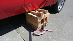 Photo 5: Wedges used next to pry bar. Photo 5: Wedges used next to pry bar.