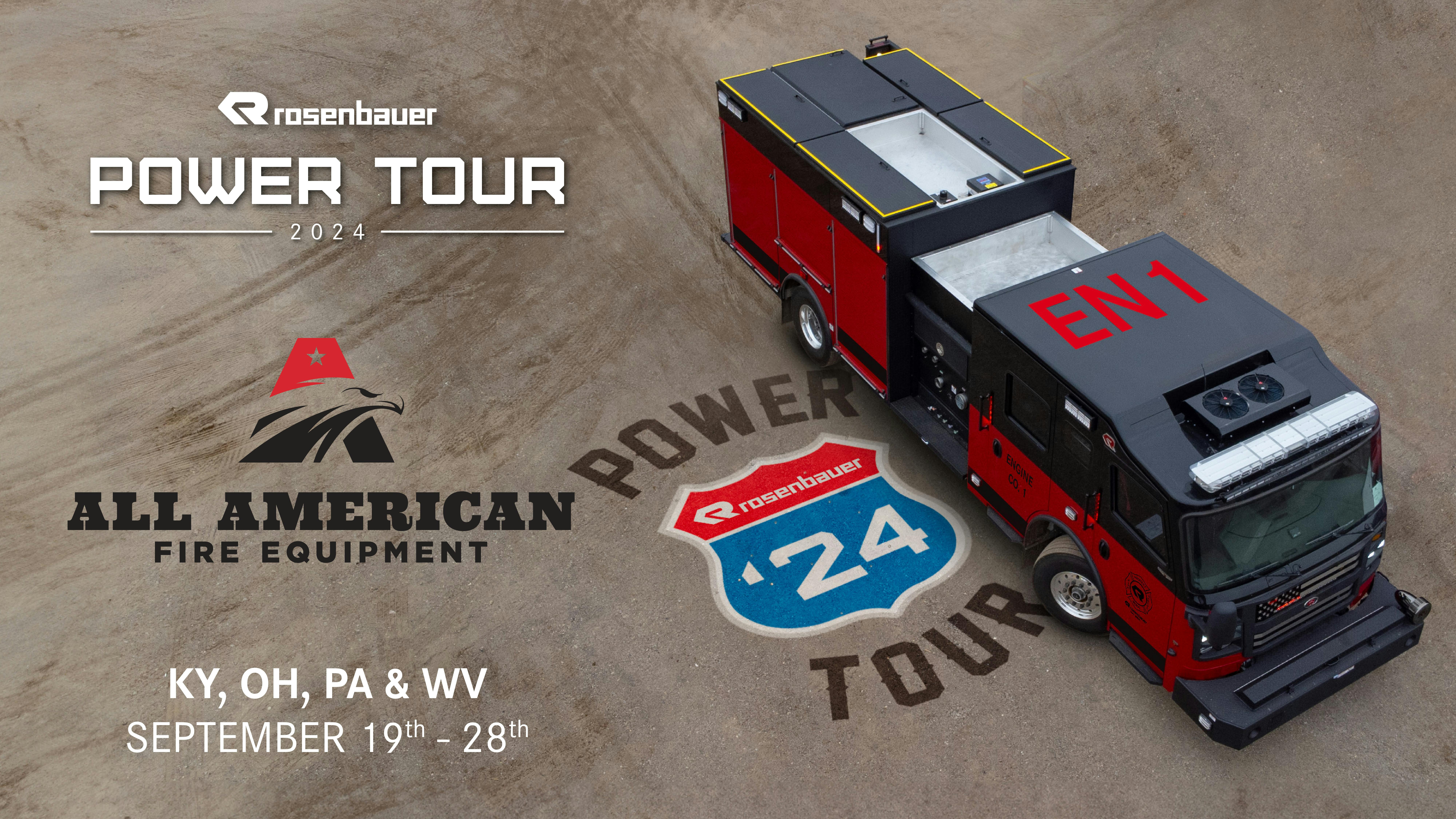 The Power Tour will feature a convoy of Rosenbauer&rsquo;s state-of-the-art fire trucks, including the industry-leading King Cobra articulating aerial and the world&rsquo;s first all-electric fire truck, the RTX.