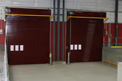 The low U-factor is made possible by Clopay Corporation’s innovative CPVC backer that creates a thermal break in the curtain assembly and notably lowers the thermal transfer rate compared to metal-on-metal joint assemblies. The low U-factor is made possible by Clopay Corporation’s innovative CPVC backer that creates a thermal break in the curtain assembly and notably lowers the thermal transfer rate compared to metal-on-metal joint assemblies.