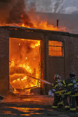 New Haven Fire Department Car 33 reported smoke showing from a large, one-story warehouse. The fire quickly went through the roof. New Haven Fire Department Car 33 reported smoke showing from a large, one-story warehouse. The fire quickly went through the roof.