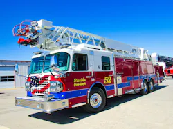 The Smeal 125’ Rear Mount Aerial was sold by Smeal dealer Mile-Hi Fire Apparatus, Inc. The Smeal 125’ Rear Mount Aerial was sold by Smeal dealer Mile-Hi Fire Apparatus, Inc.