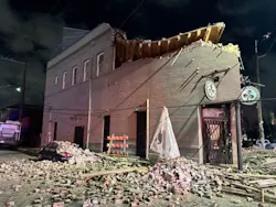 A neighbor said they heard a loud explosion and then saw emergency vehicles arrive to the collapse building in the Garden District. A neighbor said they heard a loud explosion and then saw emergency vehicles arrive to the collapse building in the Garden District.