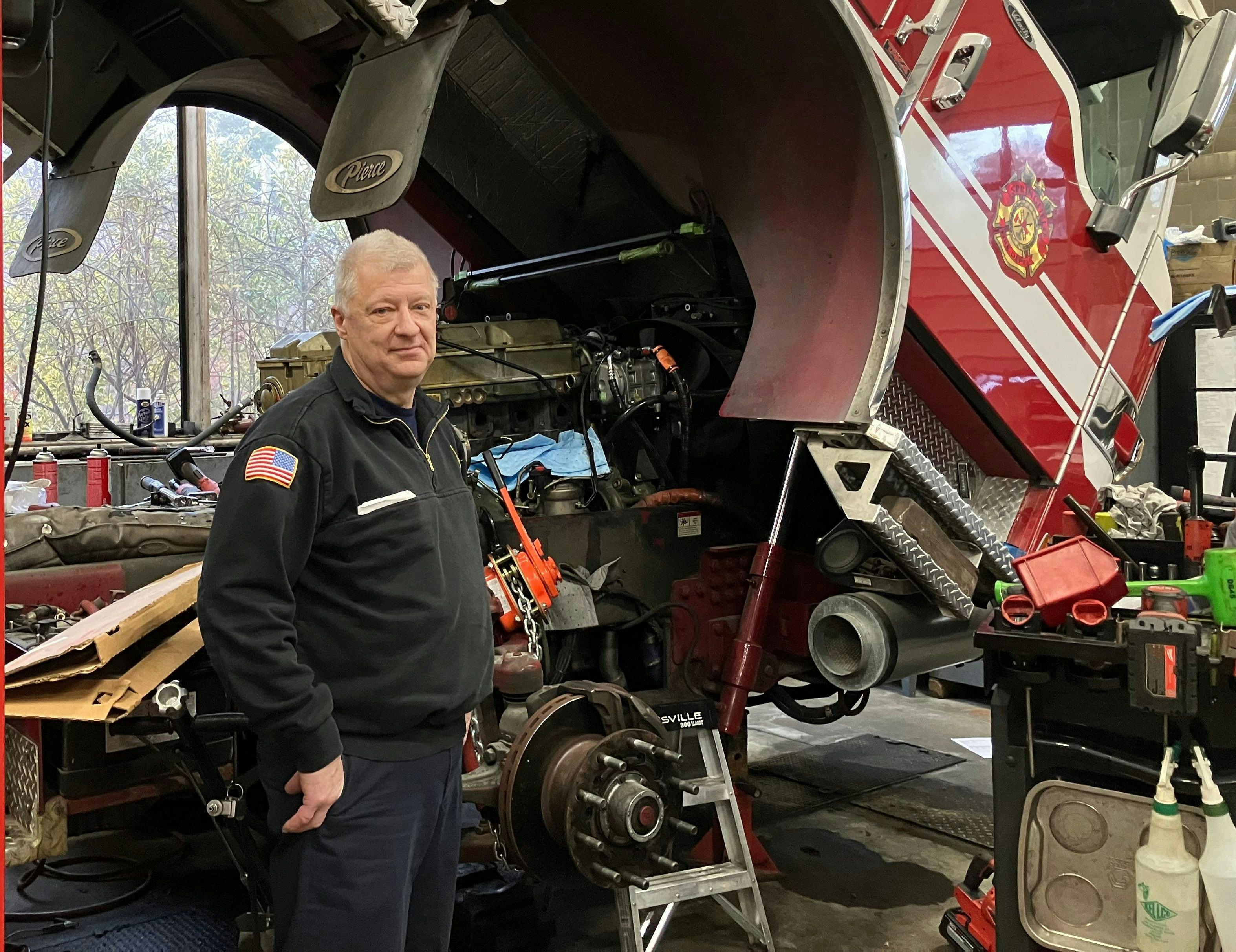Stephen Balboni, repair supervisor for the Springfield Fire Department, retired Jan. 3 after nearly 39 years maintaining the city's fire trucks, boats and other equipment.
