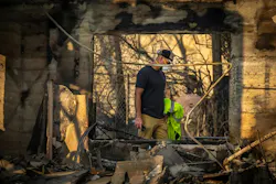 George Cunningham walks through the rubble of his house in Altadena, which was destroyed in the Eaton fire. Firefighters and others are beginning to search the rubble for victims who did not make it out in time. George Cunningham walks through the rubble of his house in Altadena, which was destroyed in the Eaton fire. Firefighters and others are beginning to search the rubble for victims who did not make it out in time.