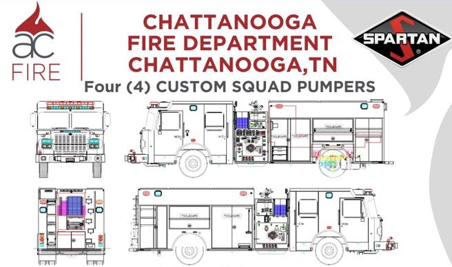 Chattanooga Fire Department in Tennessee has selected Spartan and its authorized dealer, Atlantic Coast Fire Trucks, to provide the city with 10 new custom pumpers.