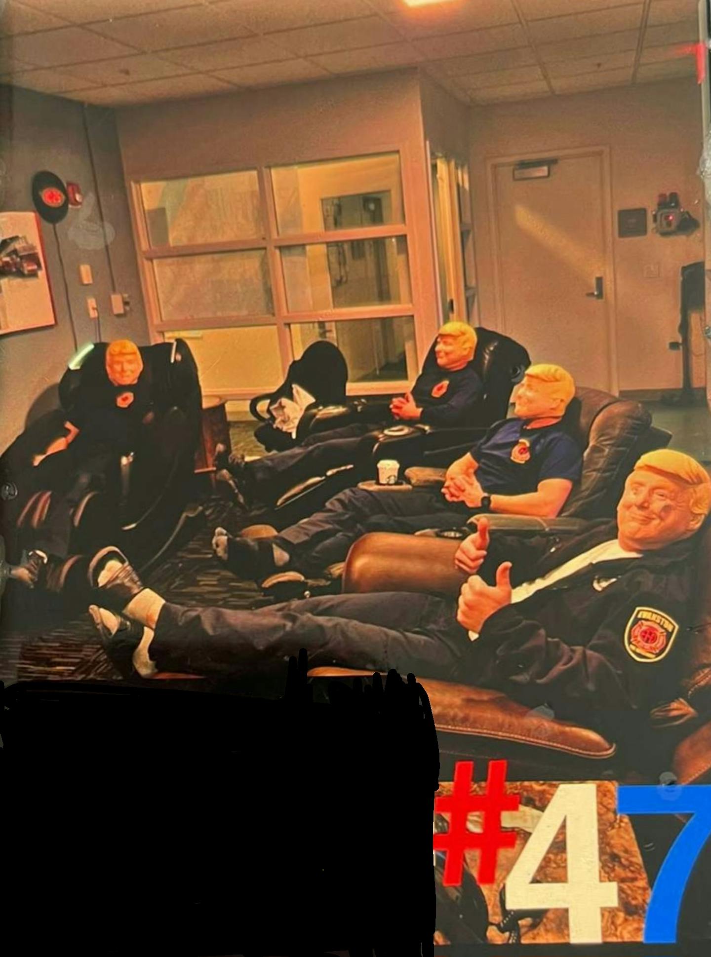 A viral Reddit post depicting four Evanston Fire Department employees wearing Donald Trump masks is genuine and the city is conducting an internal investigation.