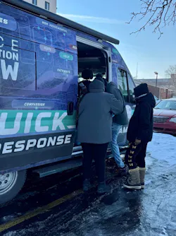 Providing harm-reduction supplies is a way for the Detroit QRT to connect with residents where they are. Providing harm-reduction supplies is a way for the Detroit QRT to connect with residents where they are.