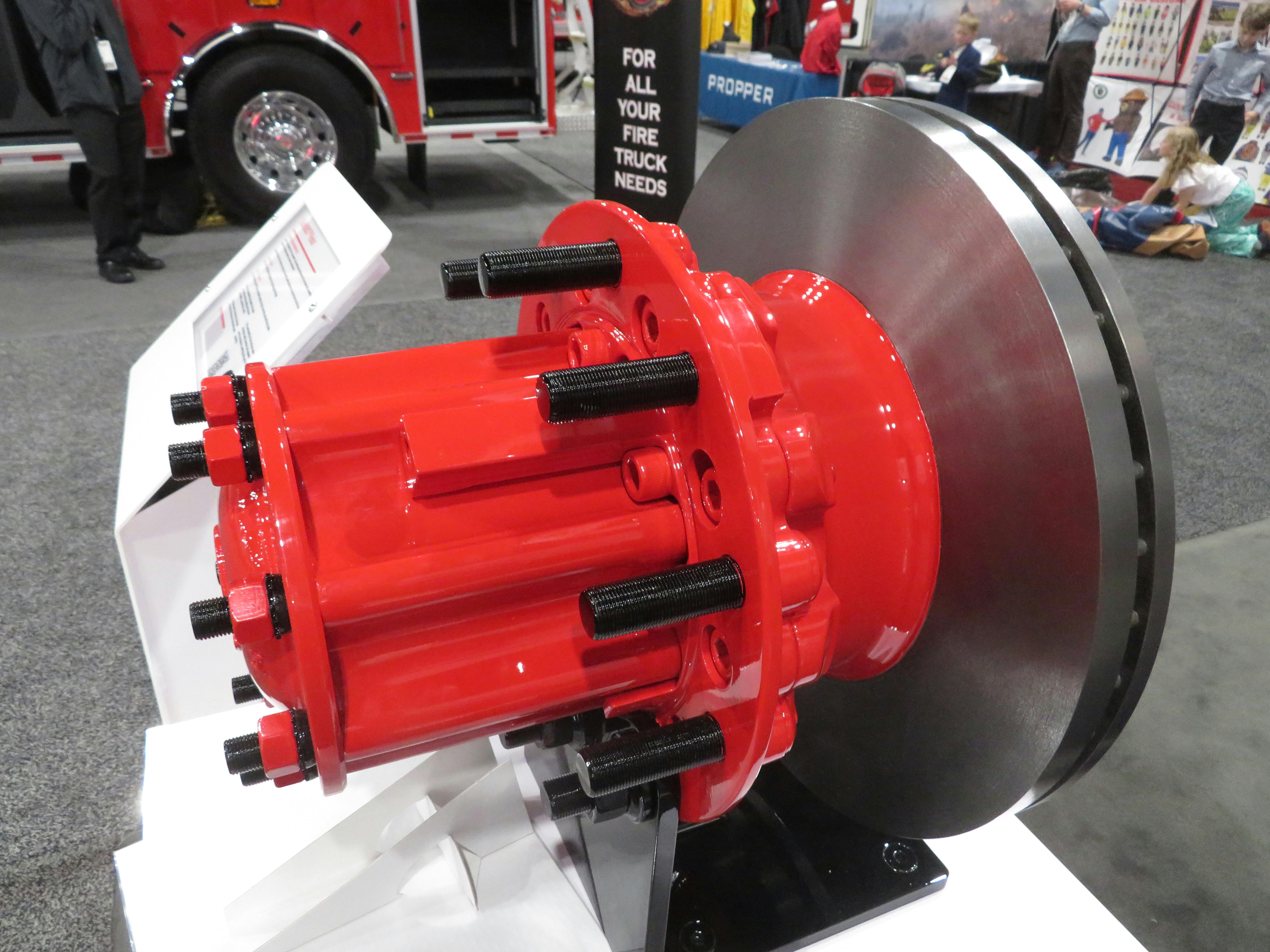 The new Meritor drive axle wheel end will allow for 17-inch disc brakes to be used at higher gross axle weight ratings.