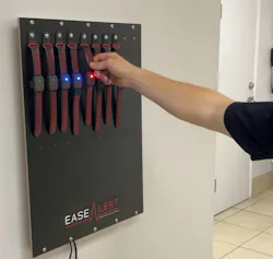 The EaseAlert Wearable provides a gentile tactile alert to a call as an alternative to traditional firehouse alerting systems. The EaseAlert Wearable provides a gentile tactile alert to a call as an alternative to traditional firehouse alerting systems.