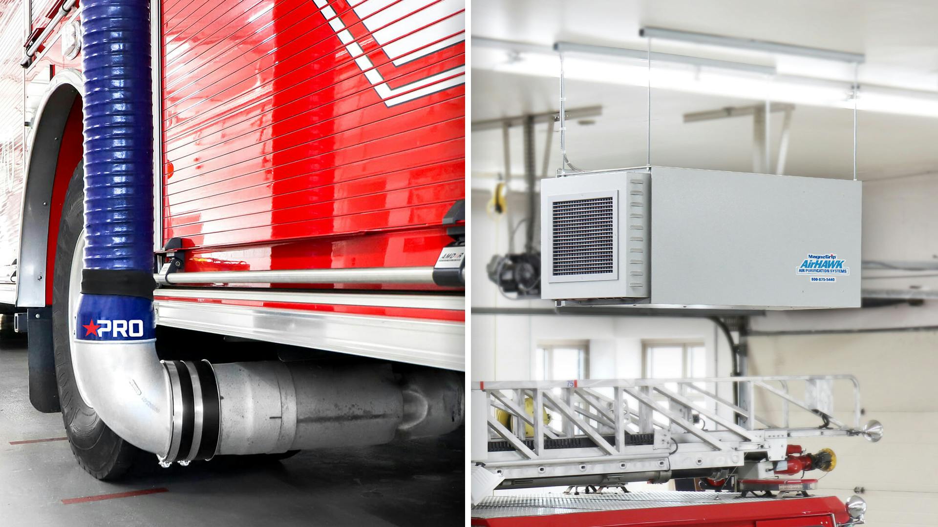 MagneGrip's systems connect directly to vehicle tailpipes, capturing 100% of diesel exhaust particles and toxic gases.